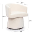 TOV Furniture Kristen Upcycled Chenille Rolling Desk Chair