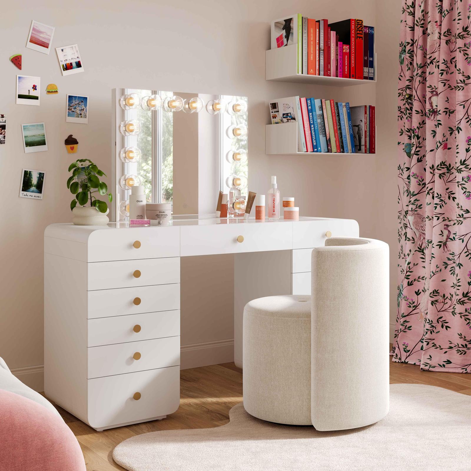 TOV Furniture Alyssa Rolling Desk Chair