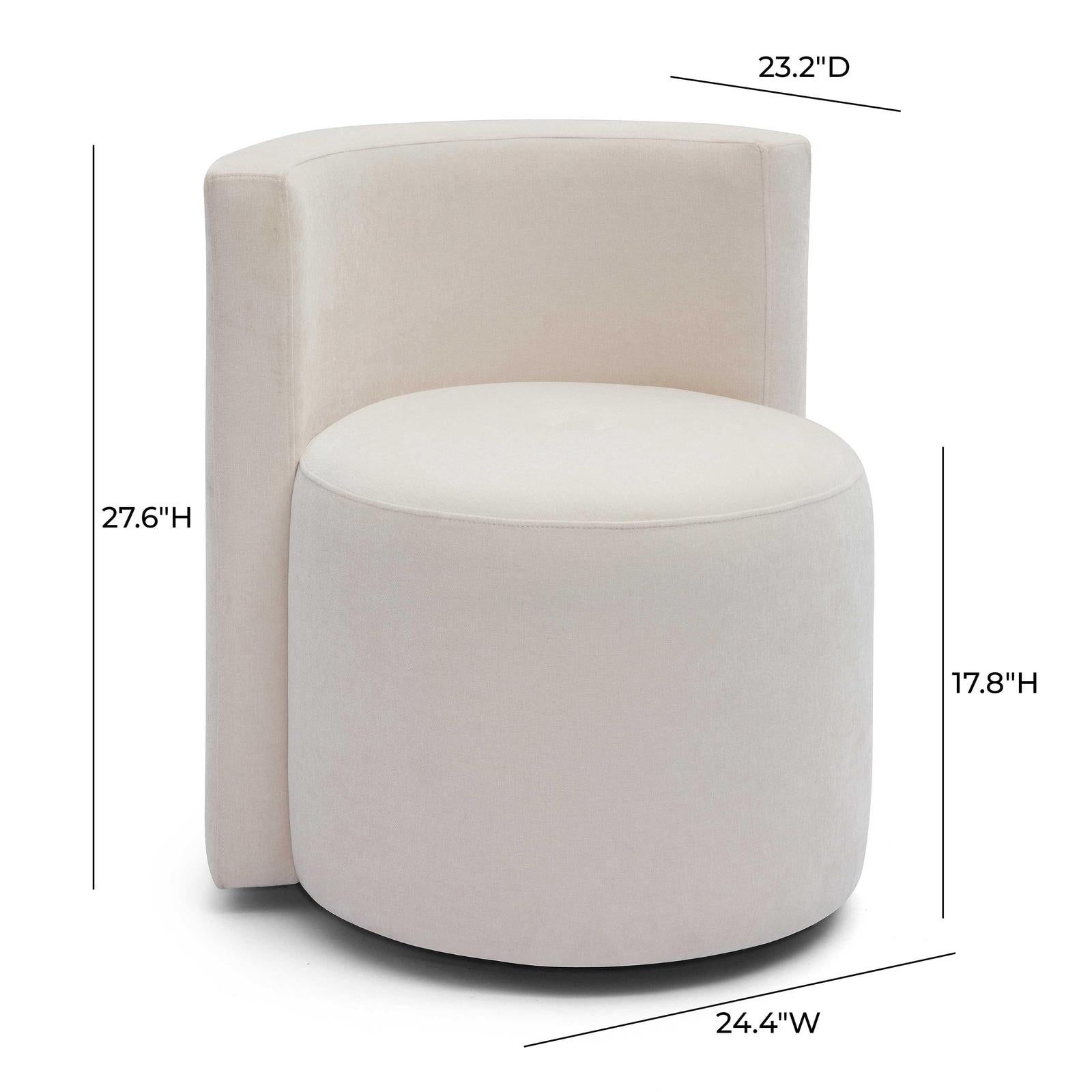 TOV Furniture Alyssa Rolling Desk Chair