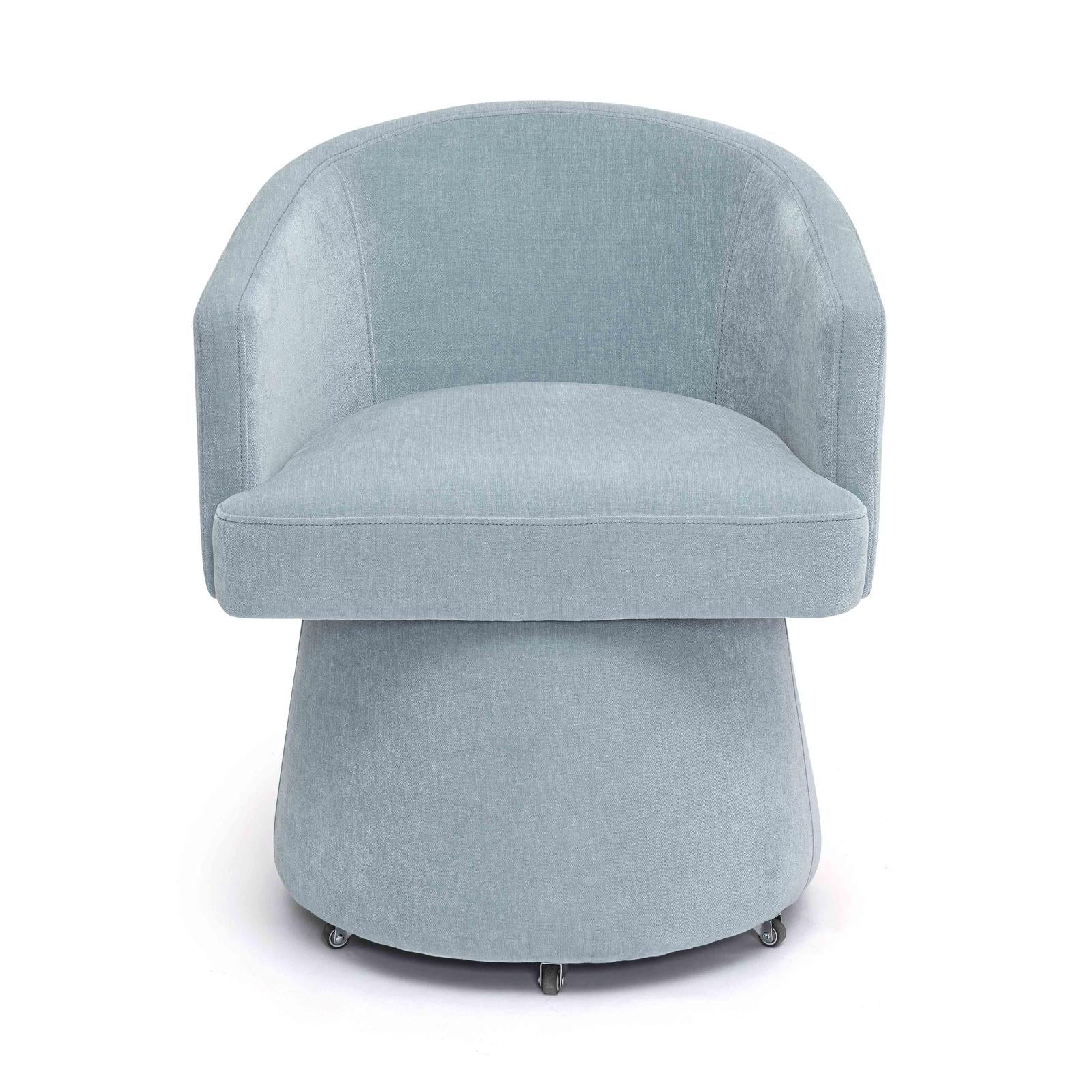 TOV Furniture Kristen Upcycled Chenille Rolling Desk Chair