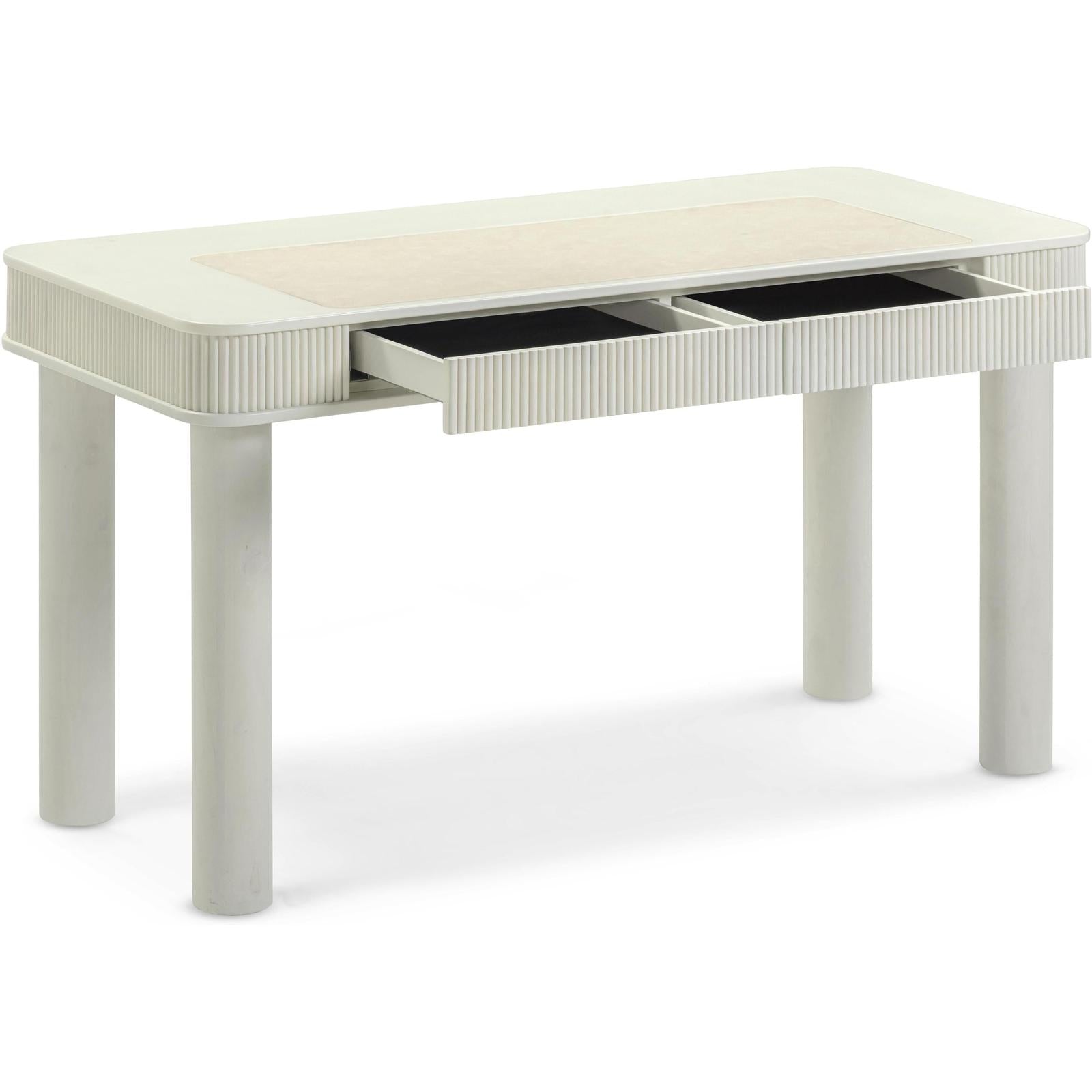 TOV Furniture Sarah Cream Drawer Executive Work Desk