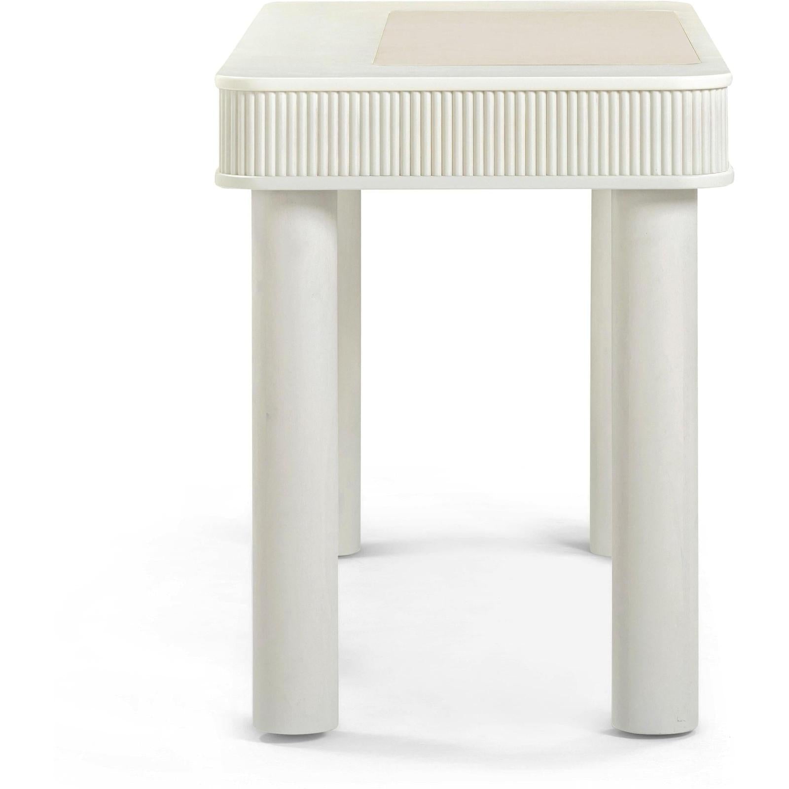 TOV Furniture Sarah Cream Drawer Executive Work Desk