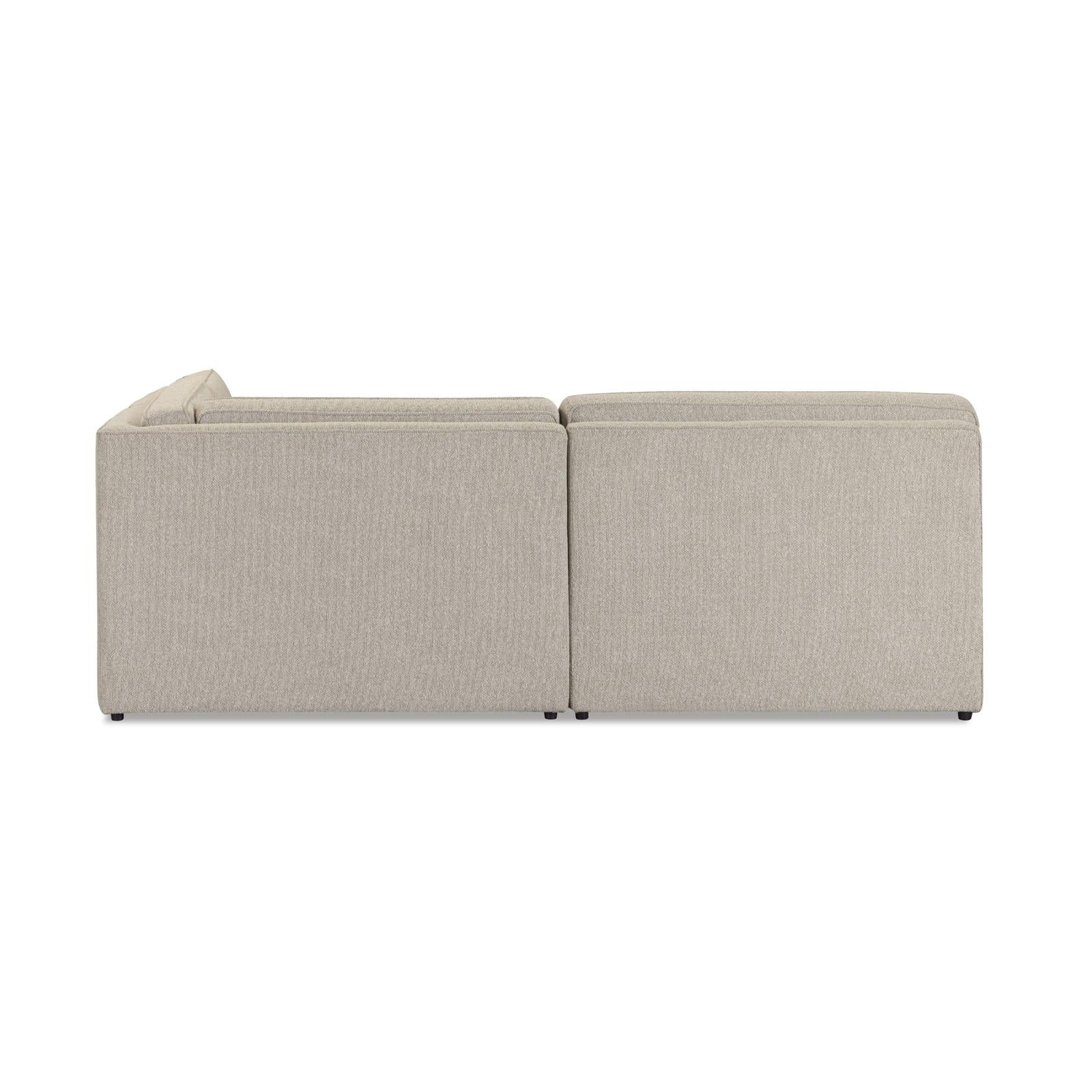 TOV Furniture Yvette 3-Piece Warm Grey Performance Boucle L-Sectional