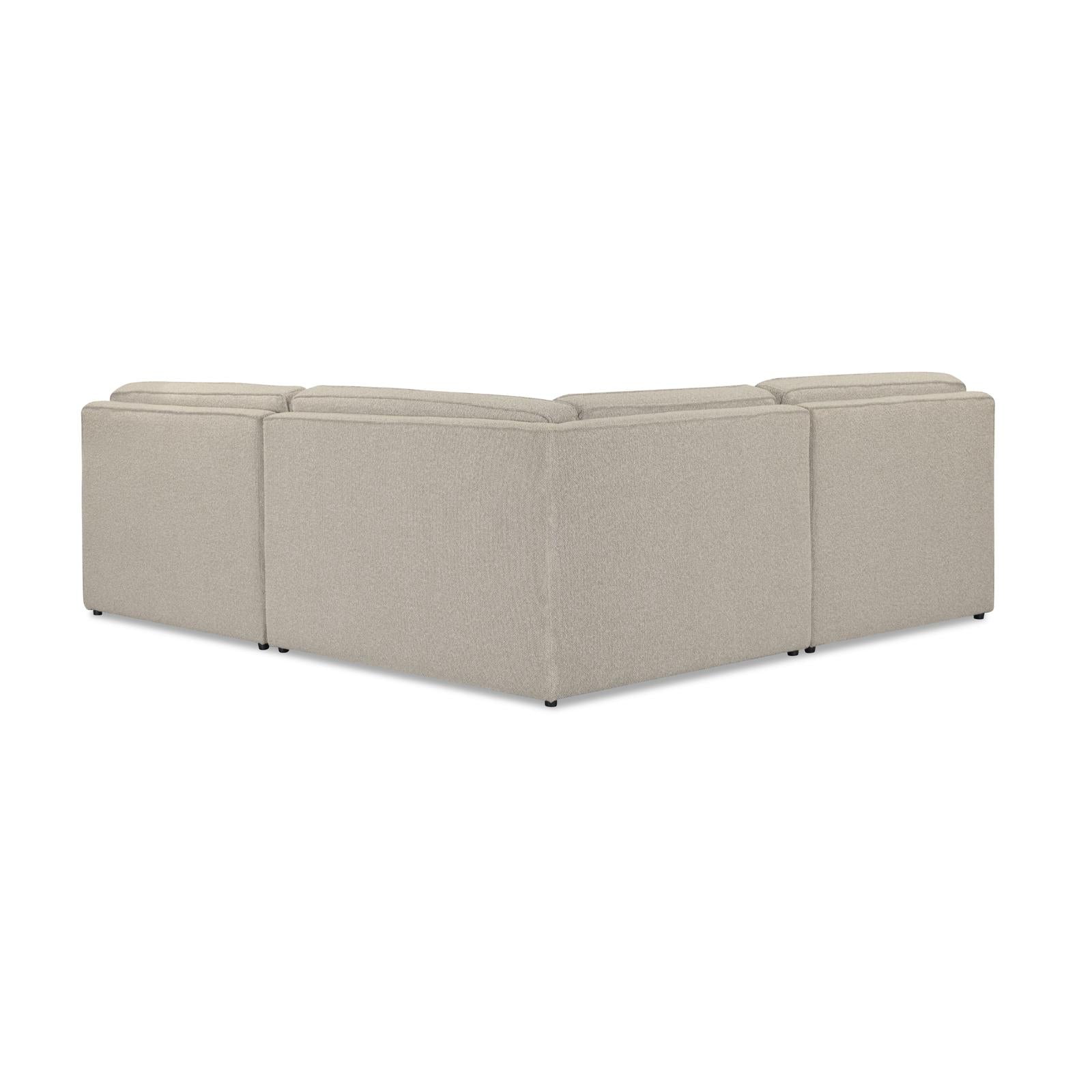 TOV Furniture Yvette 3-Piece Warm Grey Performance Boucle L-Sectional