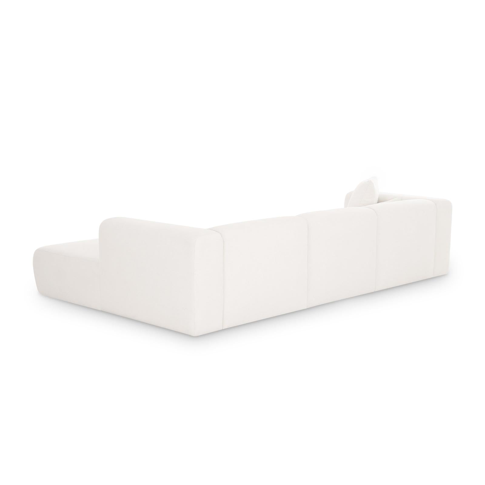 TOV Furniture Tarra 3-Piece Cream Performance Chenille Modular Sectional