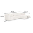 TOV Furniture Tarra 3-Piece Cream Performance Chenille Modular Sectional