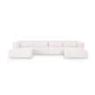 TOV Furniture Tarra 4-Piece Cream Performance Chenille Modular U-Sectional