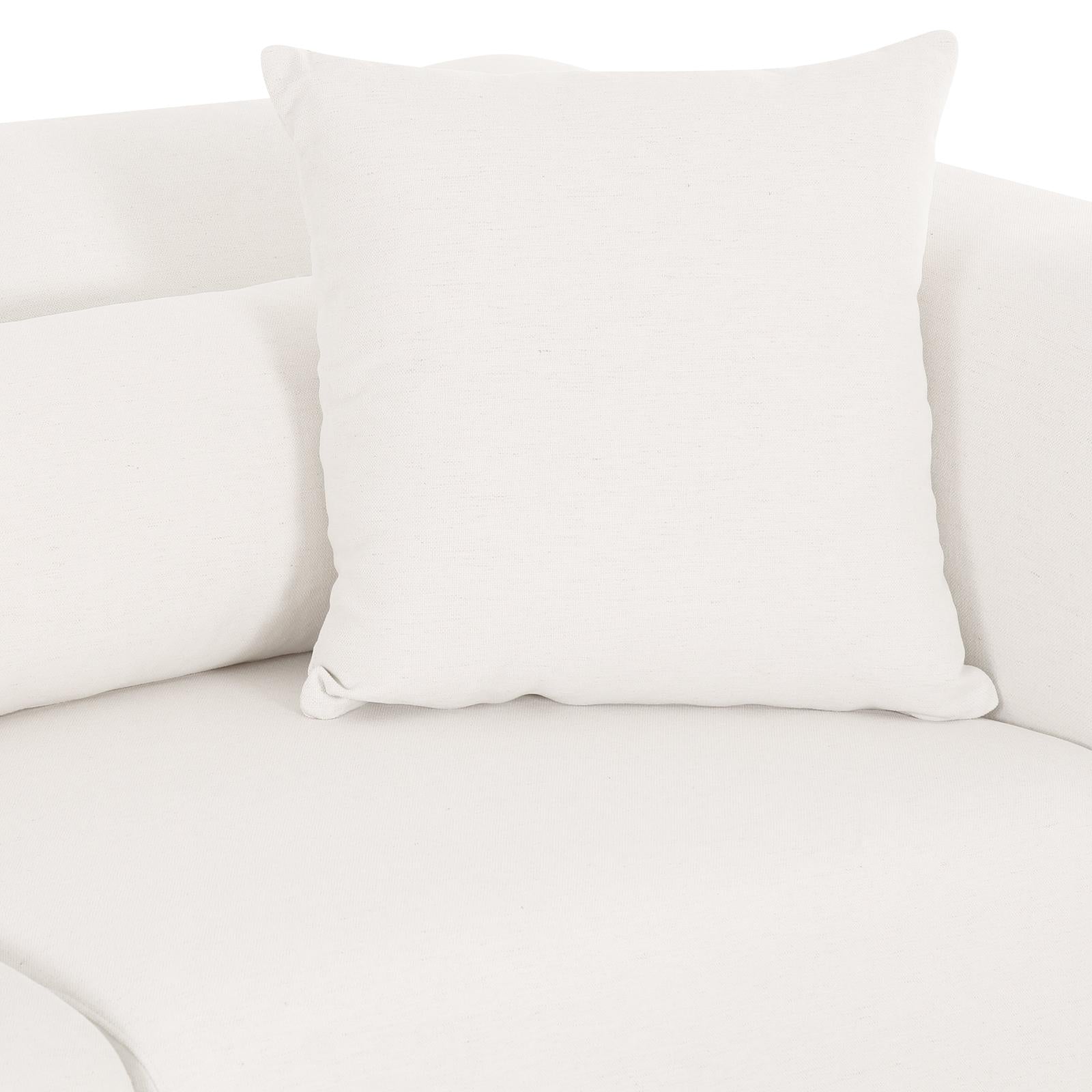 TOV Furniture Tarra 4-Piece Cream Performance Chenille Modular U-Sectional