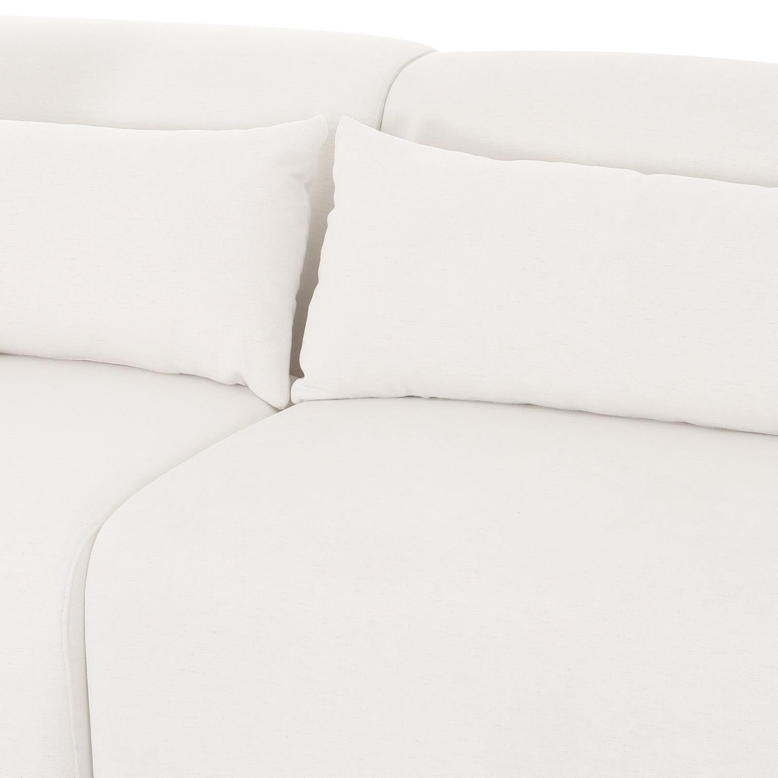 TOV Furniture Tarra 3-Piece Cream Performance Chenille Modular Sectional