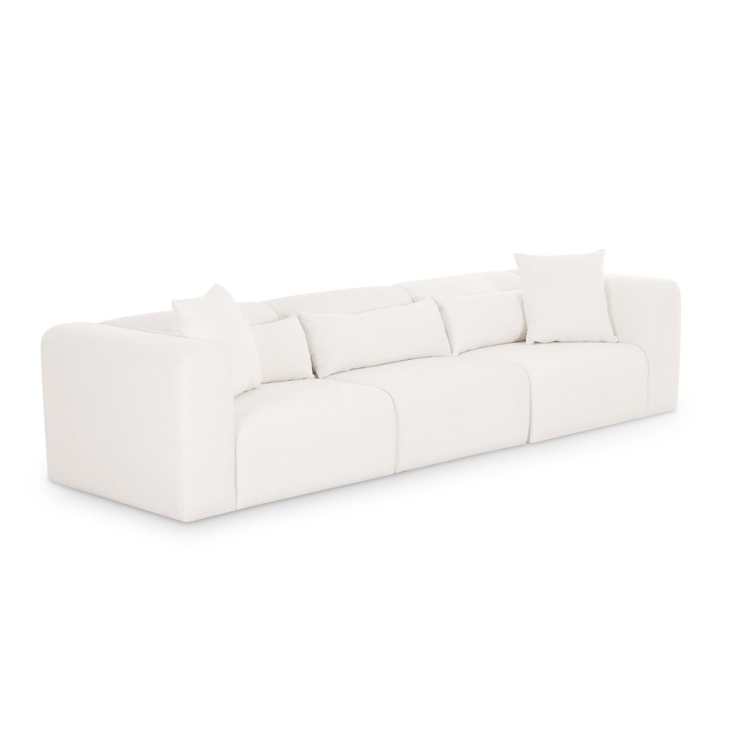 TOV Furniture Tarra 118" Cream Performance Chenille Modular Sofa