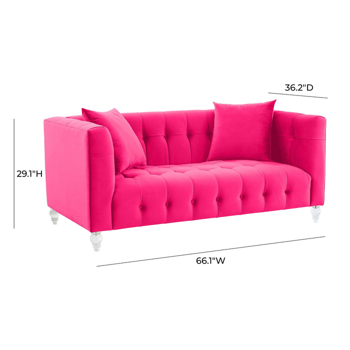 Tov Furniture Bea Hot Pink Velvet