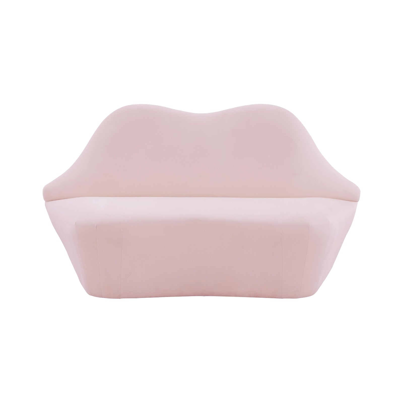 TOV Furniture Lips Blush Velvet Settee