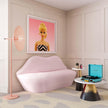 TOV Furniture Lips Blush Velvet Settee