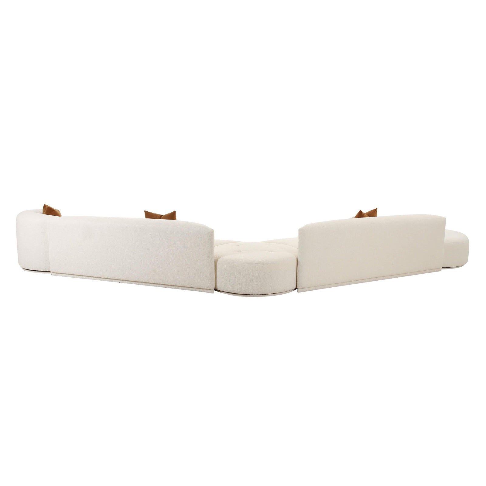 TOV Furniture Fickle Cream Boucle 5-Piece Modular Sectional