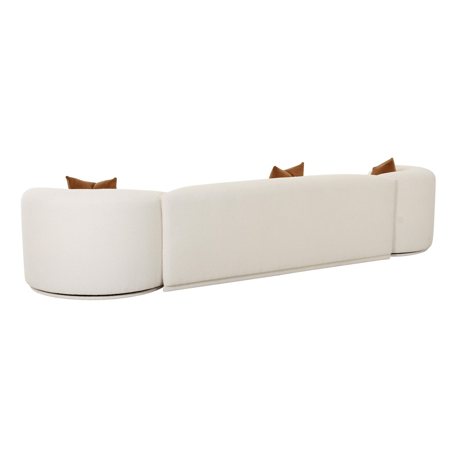 TOV Furniture Fickle Cream Boucle 3-Piece Modular Sectional