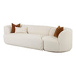 TOV Furniture Fickle Cream Boucle 2-Piece Modular Sofa