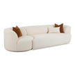 TOV Furniture Fickle Cream Boucle 2-Piece Modular Sofa