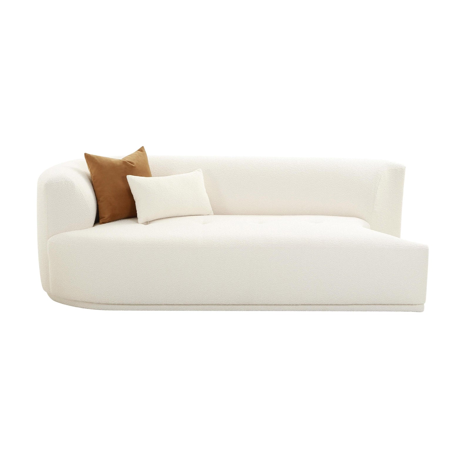 TOV Furniture Fickle Cream Boucle Modular Loveseat