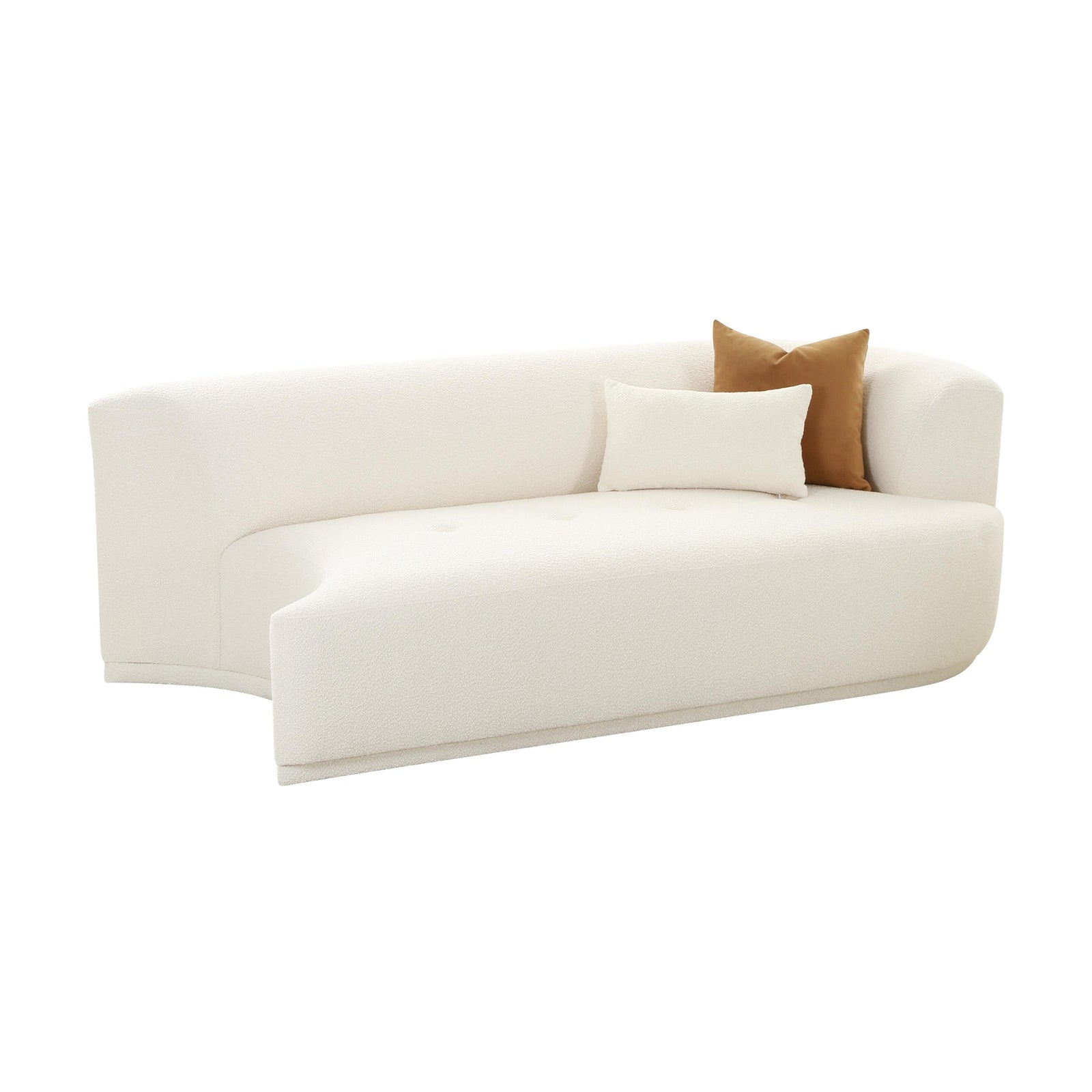 TOV Furniture Fickle Cream Boucle Modular Loveseat