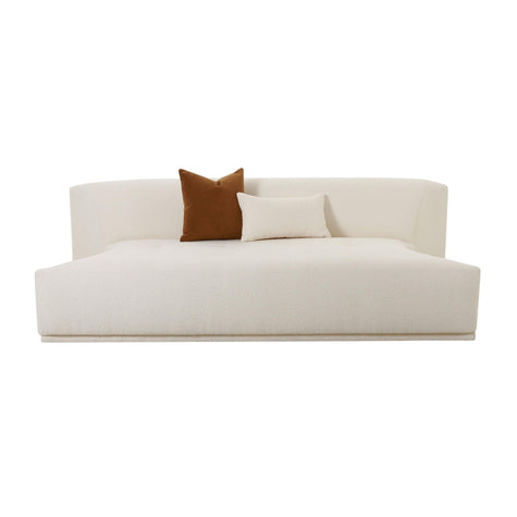 TOV Furniture Fickle Cream Boucle Modular Loveseat