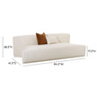TOV Furniture Fickle Cream Boucle Modular Loveseat