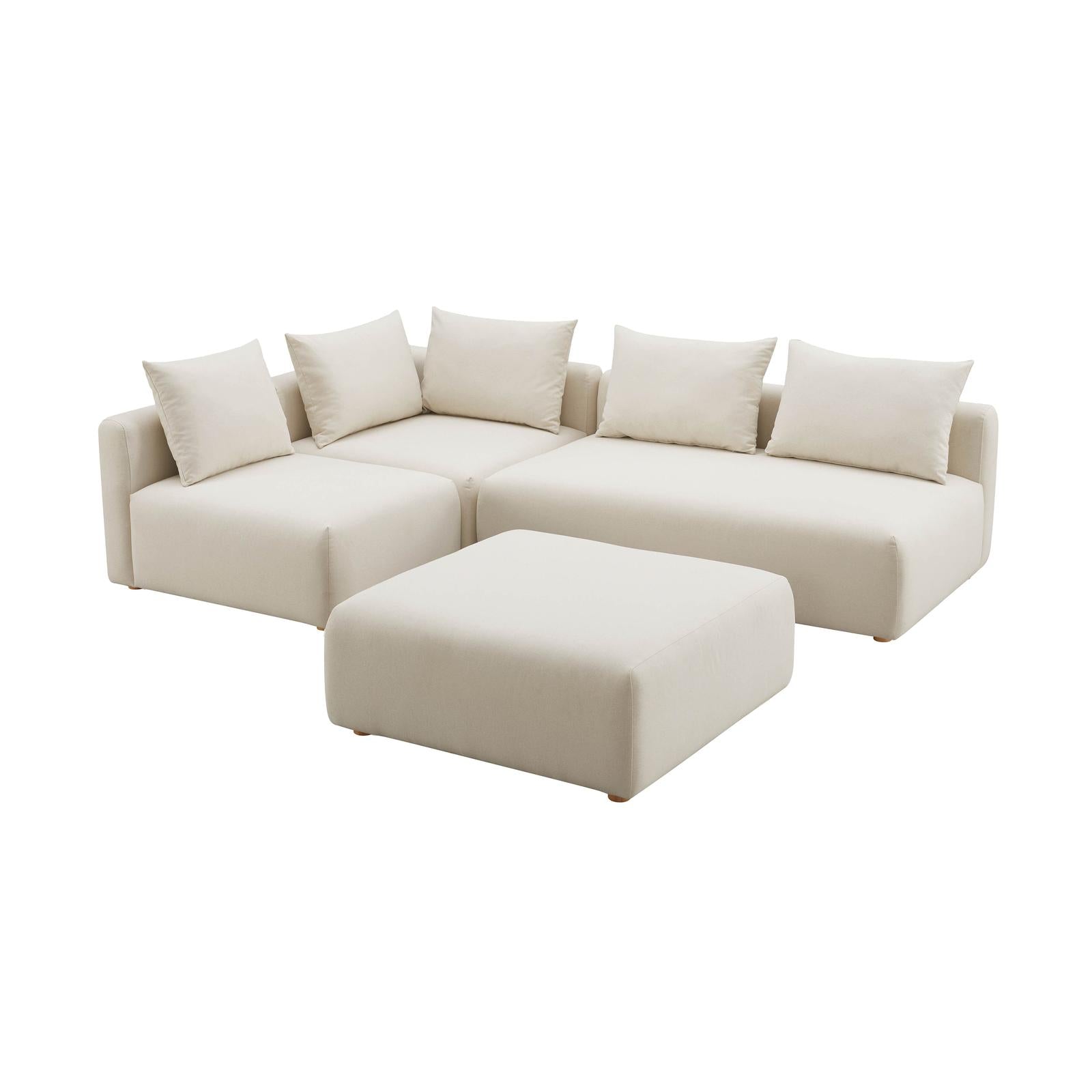 TOV Furniture Hangover 4-Piece Modular Chaise Sectional