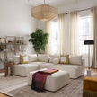 TOV Furniture Hangover Cream Linen 4-Piece Modular Chaise Sectional