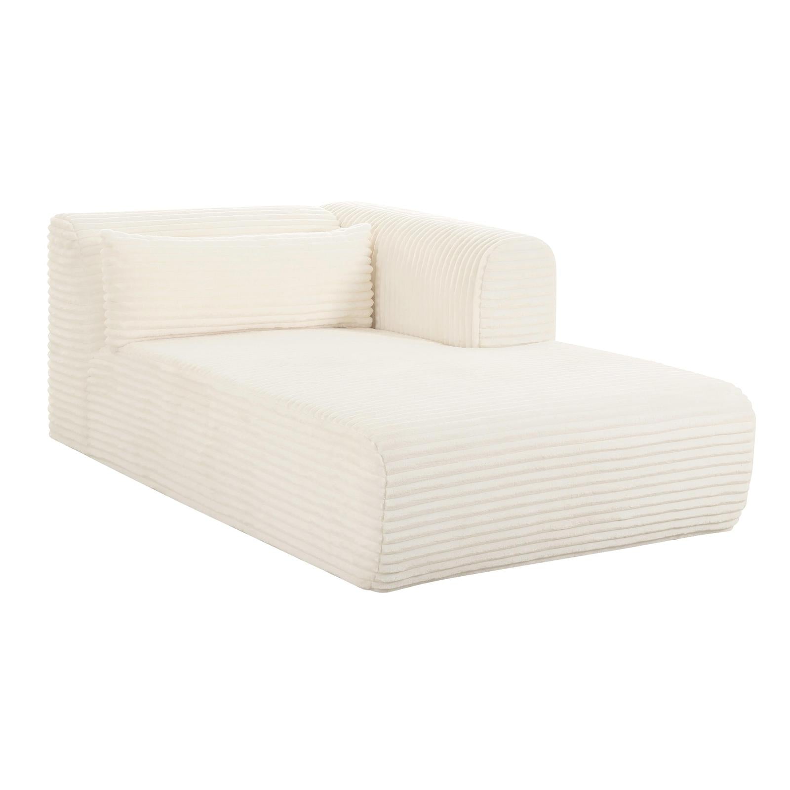 TOV Furniture Tarra Fluffy Oversized Cream Corduroy Modular Components