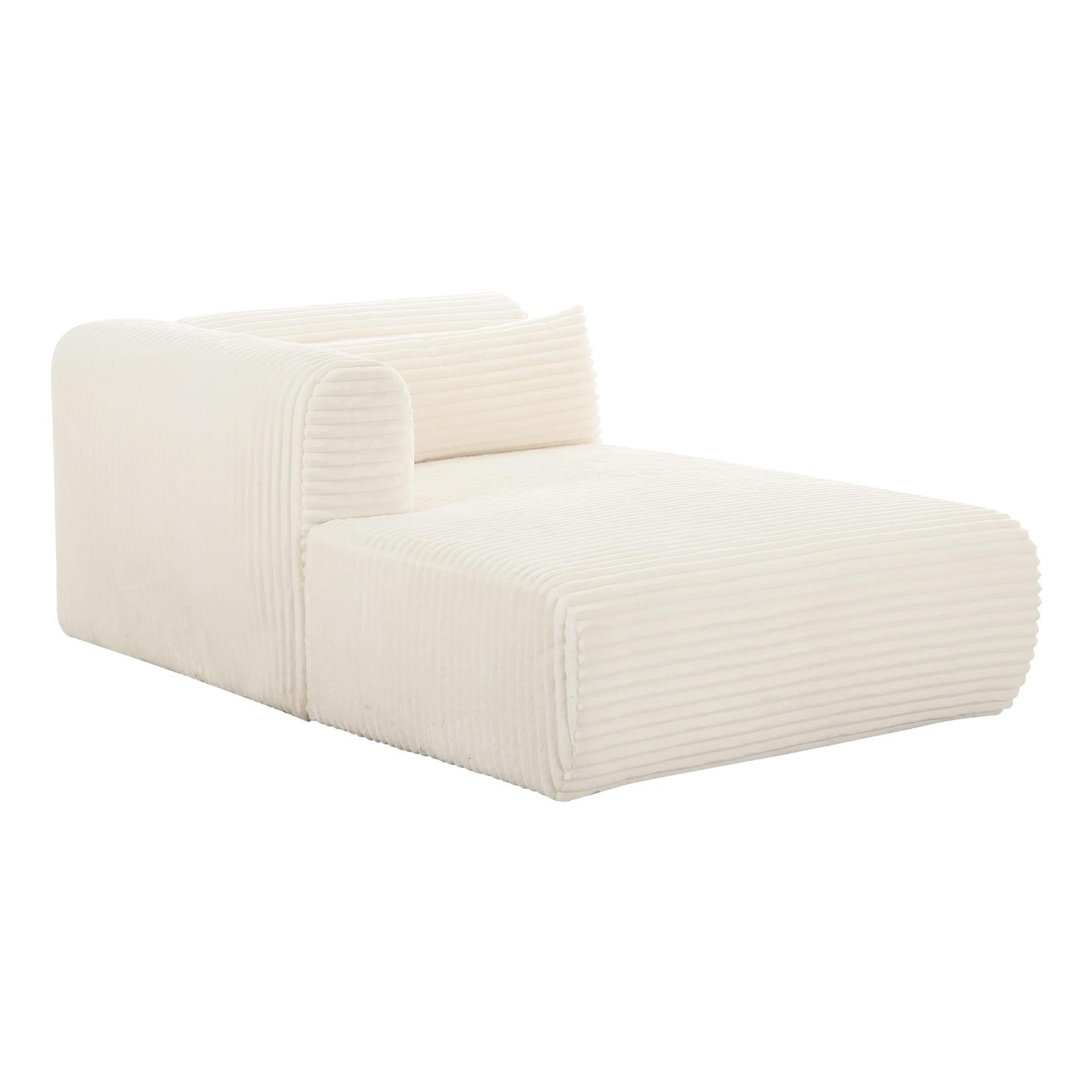 TOV Furniture Tarra Fluffy Oversized Cream Corduroy Modular Components