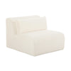 TOV Furniture Tarra Fluffy Oversized Cream Corduroy Modular Armless Chair