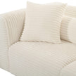 TOV Furniture Tarra Fluffy Oversized Cream Corduroy Modular Loveseat