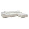 TOV Furniture Calliope Cream Vegan Shearling 4-piece Modular Sectional