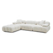 TOV Furniture Calliope Cream Vegan Shearling 4-piece Modular Sectional
