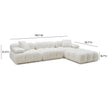 TOV Furniture Calliope Cream Vegan Shearling 4-piece Modular Sectional