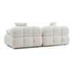 TOV Furniture Calliope Cream Vegan Shearling Modular Loveseat