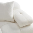 TOV Furniture Calliope Cream Vegan Shearling Modular Loveseat