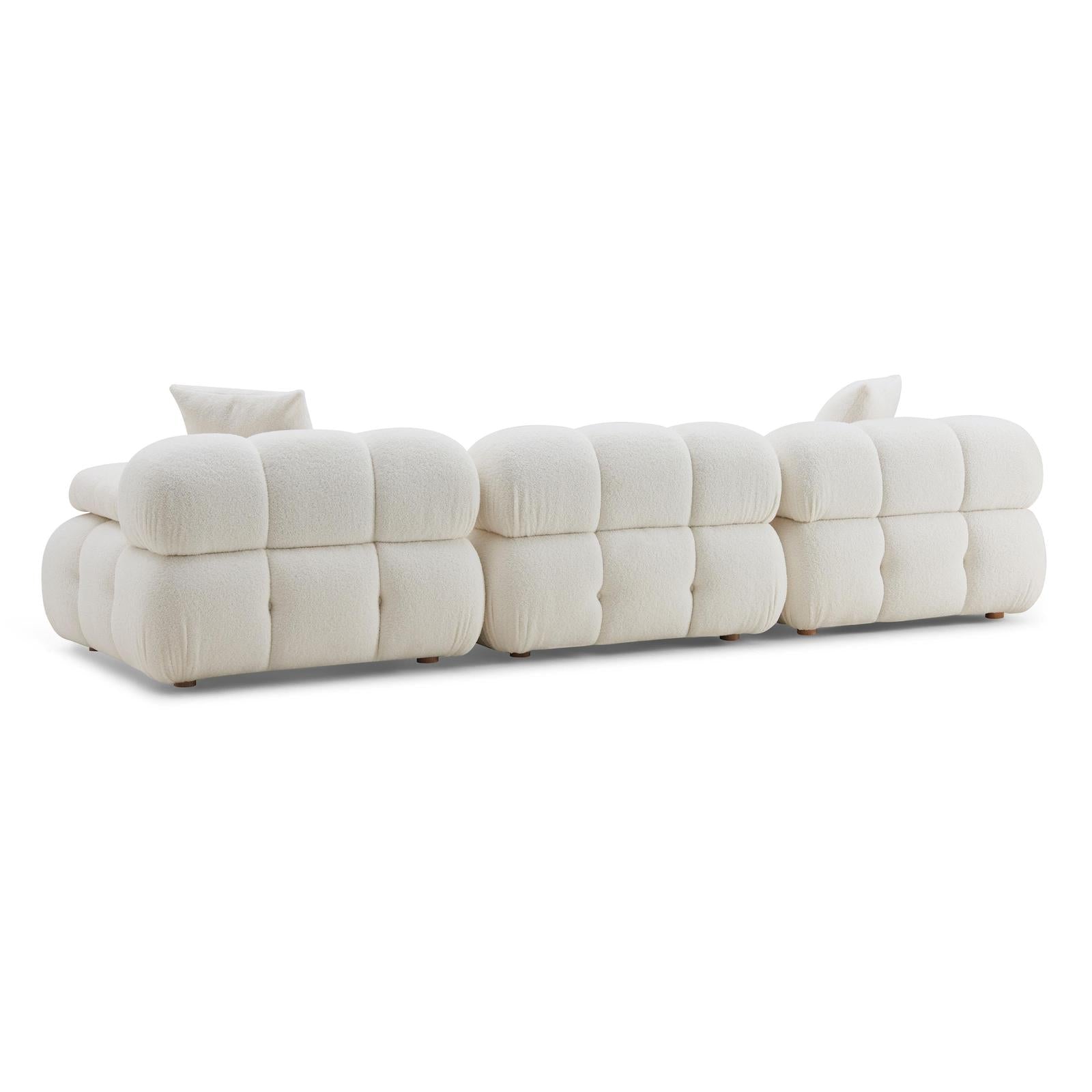 TOV Furniture Calliope Cream Vegan Shearling Modular Sofa