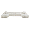 TOV Furniture Calliope Cream Vegan Shearling 6-piece Modular U-Sectional