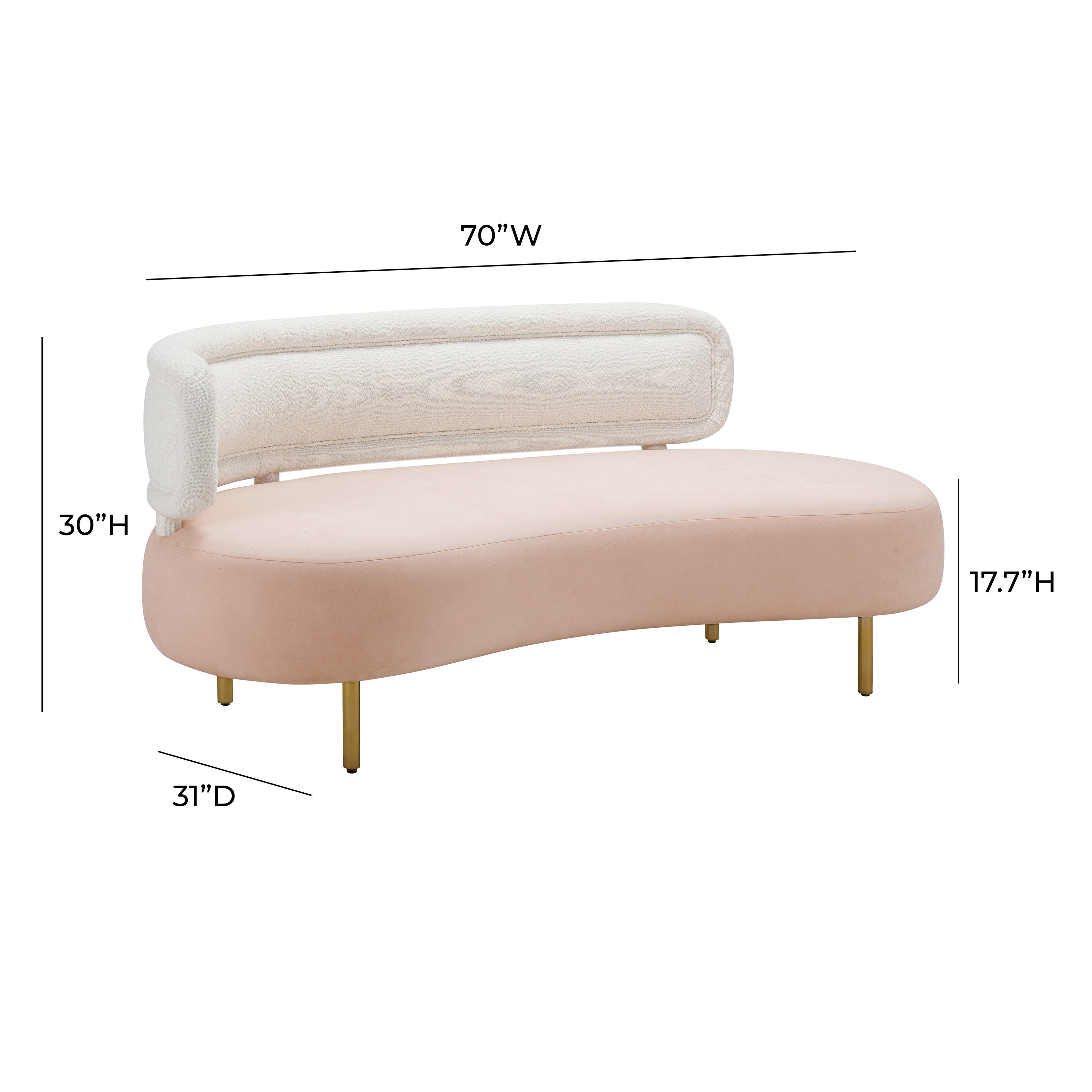 TOV Furniture Tischa Velvet Sofa