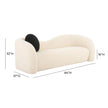 TOV Furniture Leonie Beige Faux Shearling 84 Inch Sofa