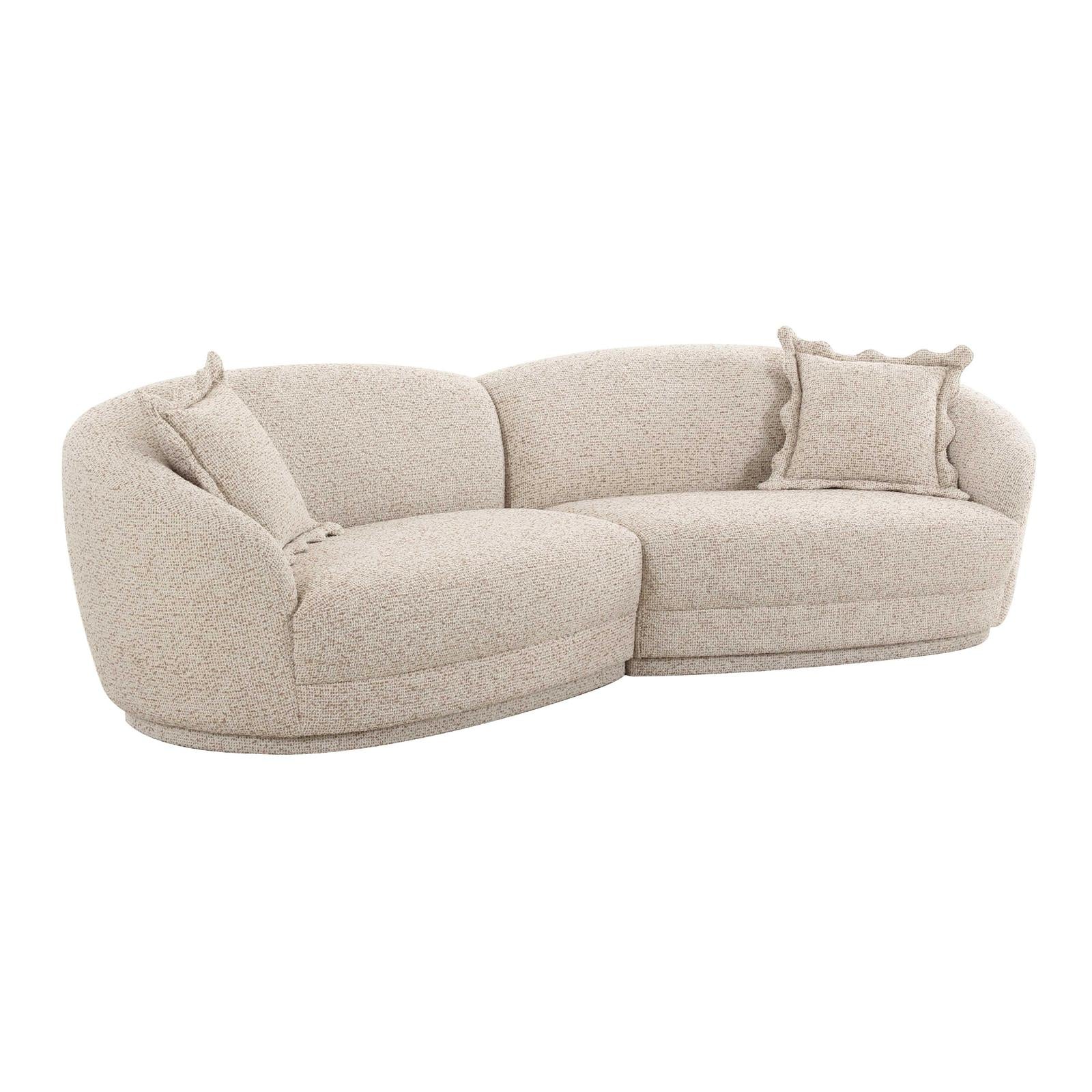 TOV Furniture Marion 2-Piece Two-Tone Textured Performance Boucle Sectional