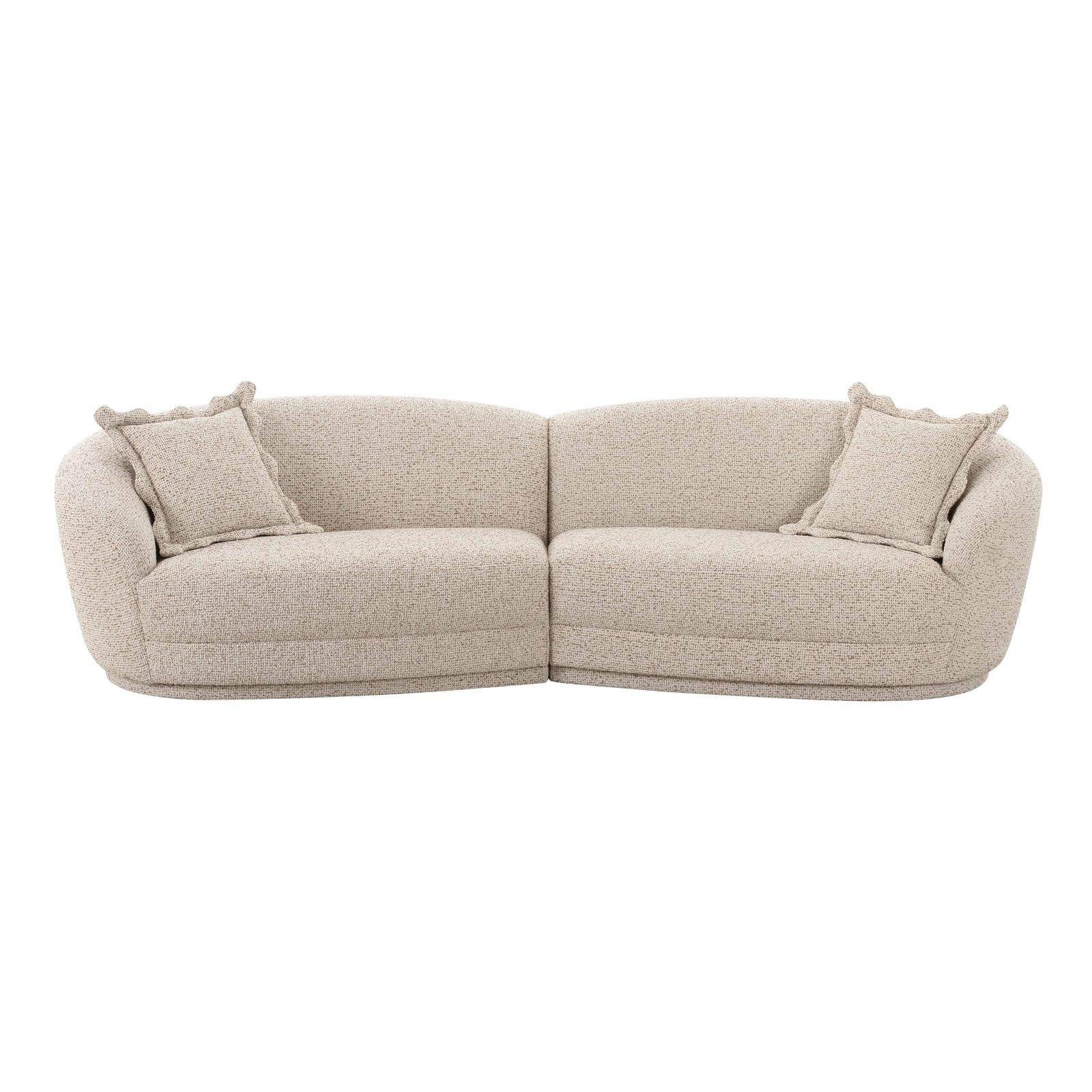 TOV Furniture Marion 2-Piece Two-Tone Textured Performance Boucle Sectional