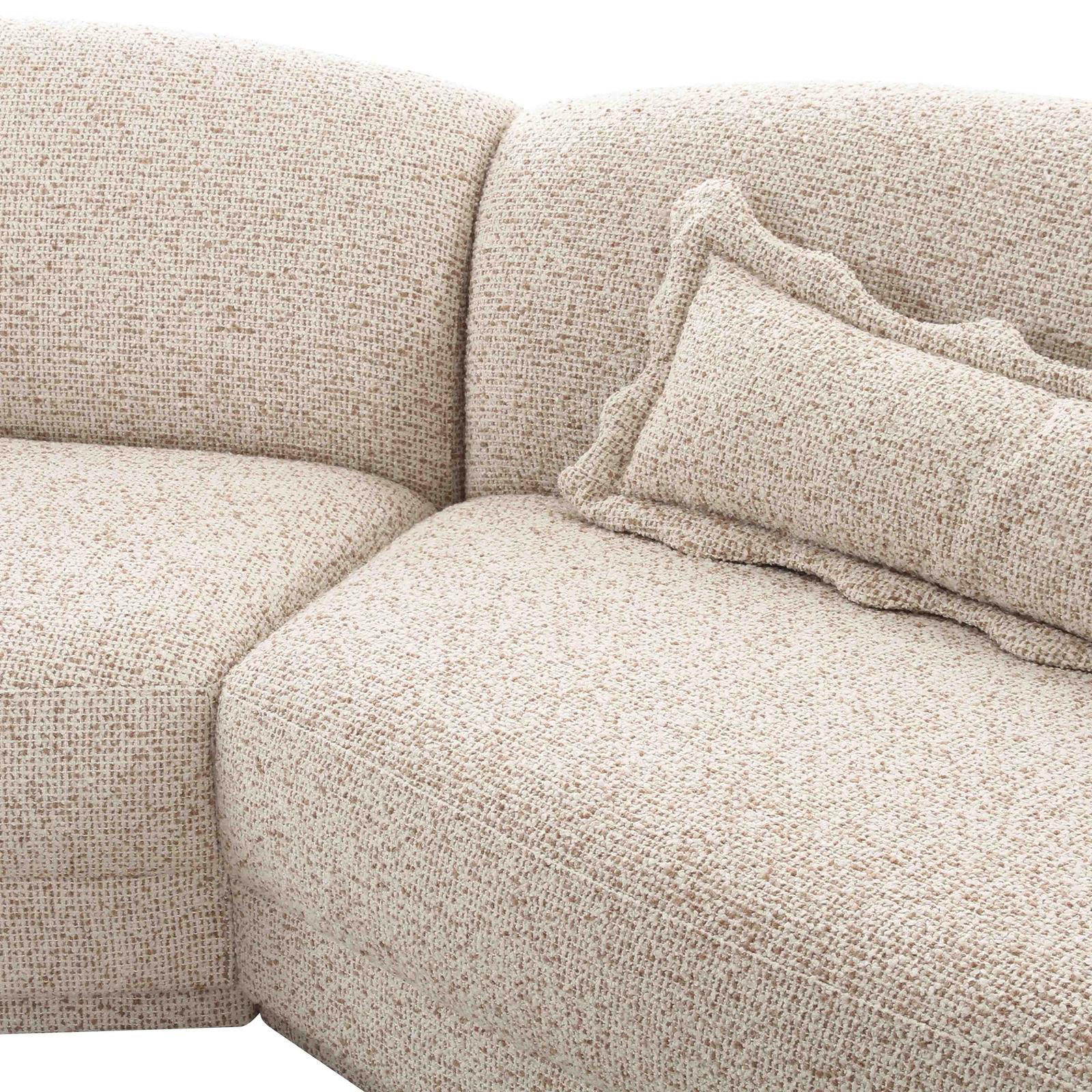 TOV Furniture Marion 3-Piece Two-Tone Textured Performance Boucle Sectional