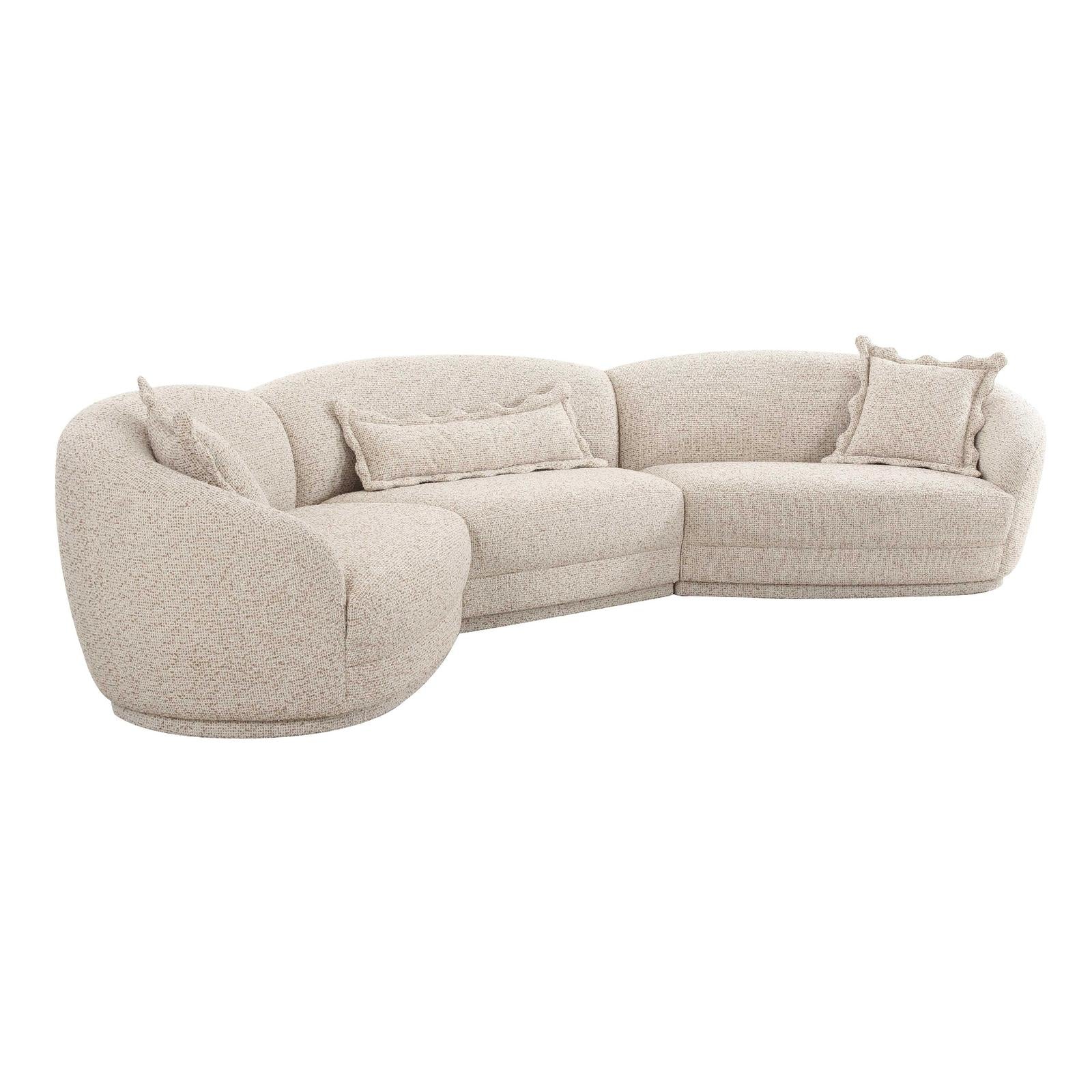 TOV Furniture Marion 3-Piece Two-Tone Textured Performance Boucle Sectional