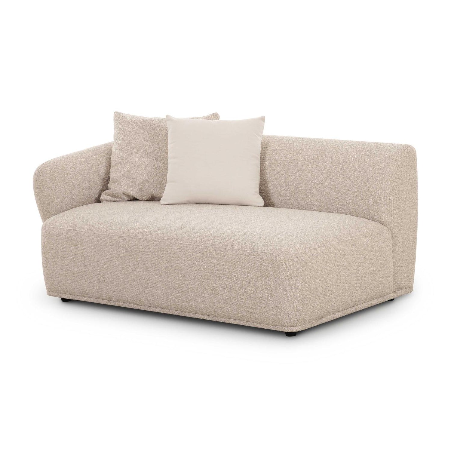 TOV Furniture Sylvie 59" Cream Performance Boucle Arm Loveseat