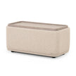 TOV Furniture Sylvie Cream Performance Boucle Ottoman Table