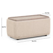 TOV Furniture Sylvie Cream Performance Boucle Ottoman Table