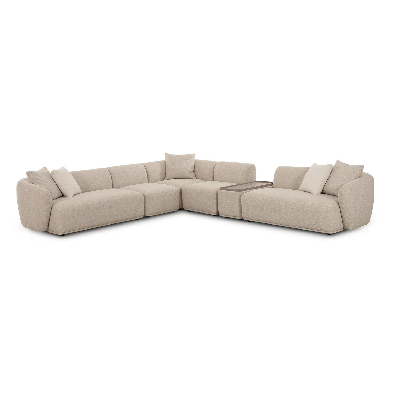 TOV Furniture Sylvie 6-Piece Cream Performance Boucle Large Sectional