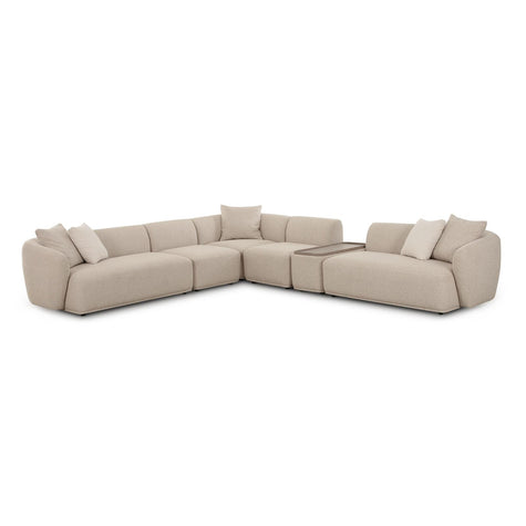 TOV Furniture Sylvie 6-Piece Cream Performance Boucle Large Sectional