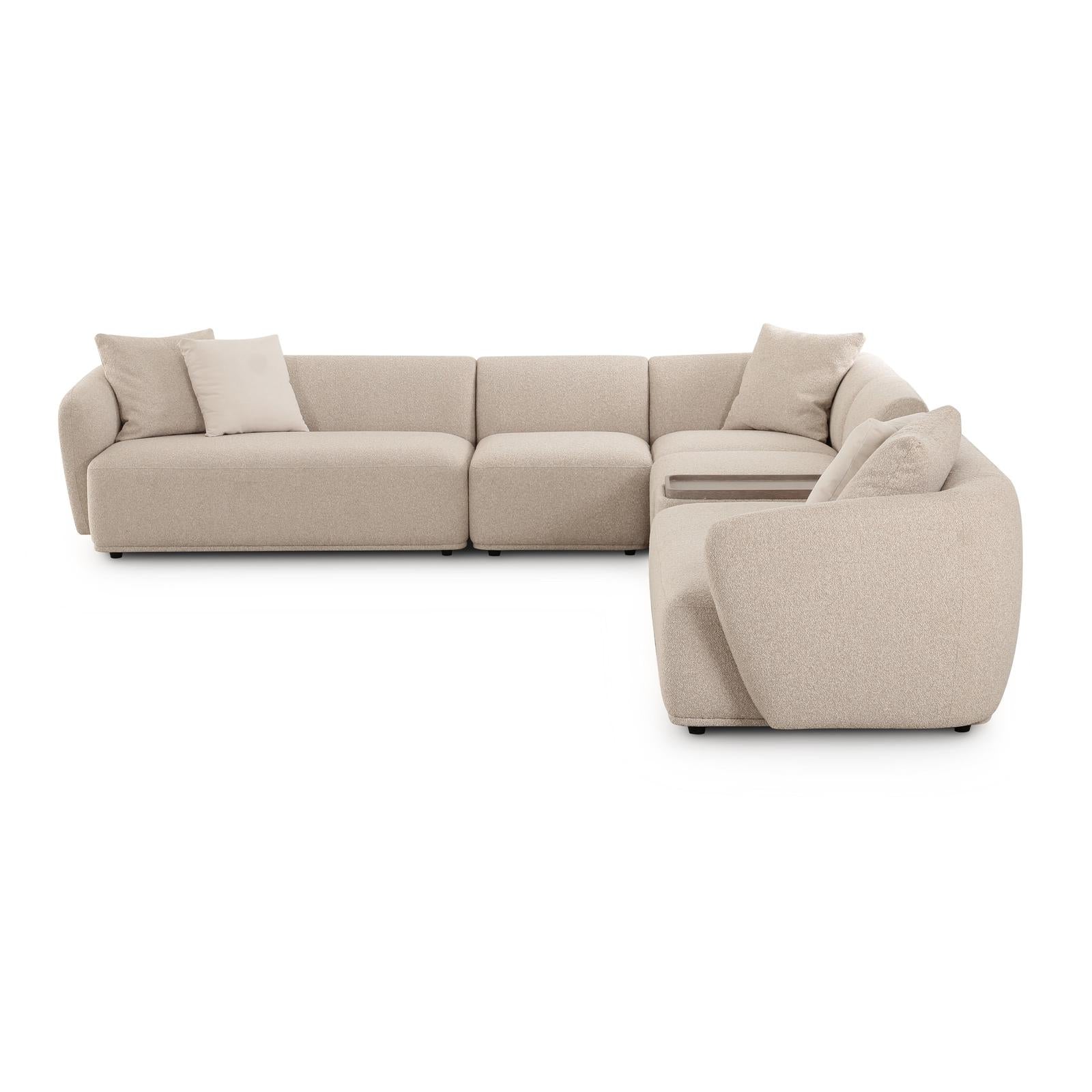 TOV Furniture Sylvie 6-Piece Cream Performance Boucle Large Sectional